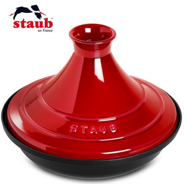 Tajine en fonte 28 cm cerise - Staub