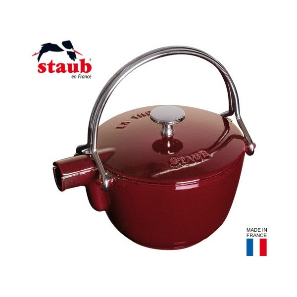 Théière - bouilloire fonte 1,15L grenadine - Staub