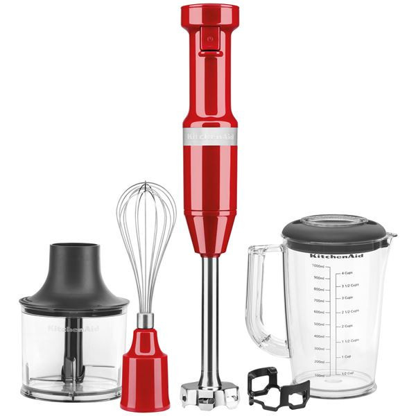 Mixeur Plongeant pied inox rouge - KitchenAid