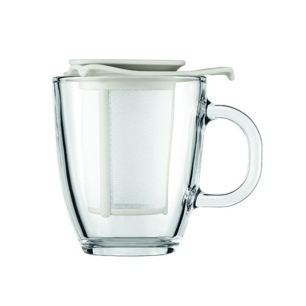 YOYO - Set mug verre, 0.3 l, filtre en nylon blanc - Bodum