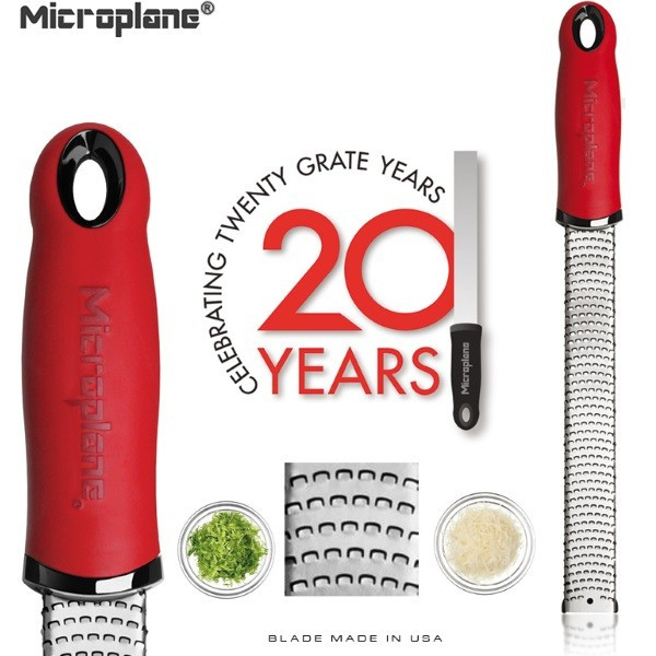 Premium. Râpe fines, manche rouge - Microplane