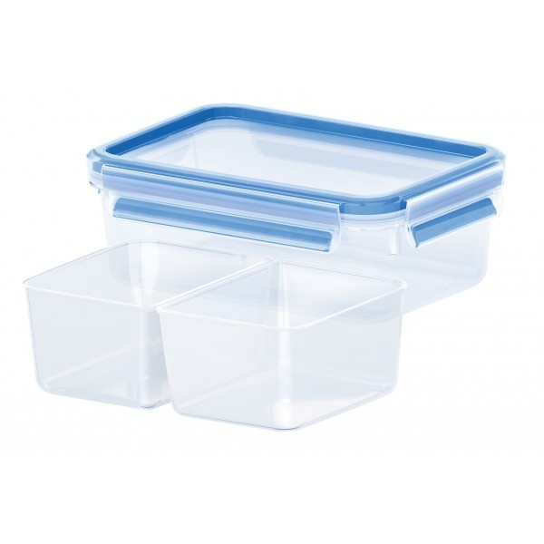 Boîte De Conservation EMSA Clip&Close Inox 1,2L - Acier Inoxydable 304, Étanche, Congélateur, Four, Lave-Vaisselle