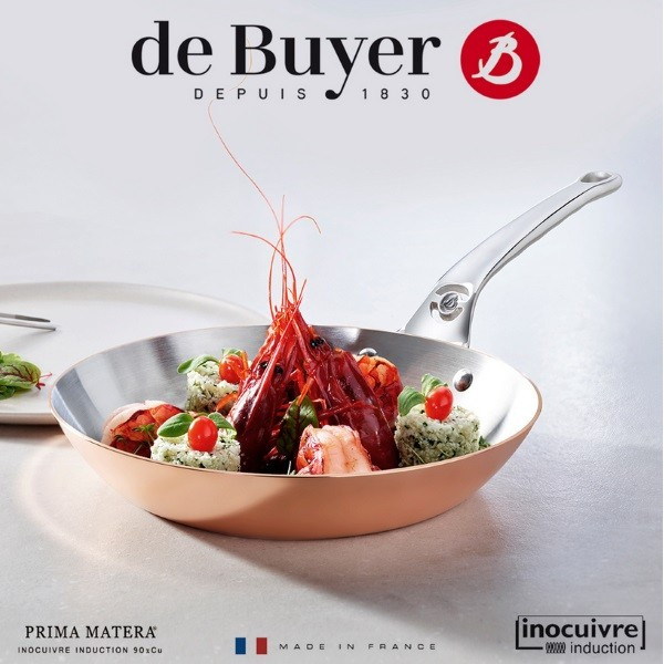 Prima Matera. Poêle en cuivre induction de 20 à 32 cm - De Buyer