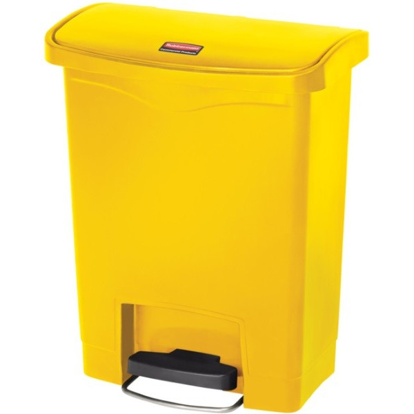 Slim Jim Step On. Poubelle à pédale de 30L, jaune - rubbermaid