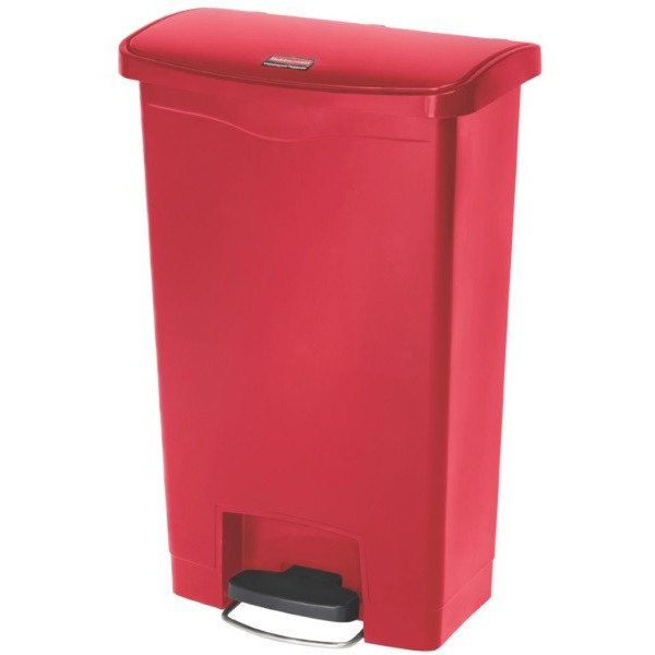 Slim Jim Step On. Poubelle à pédale de 50L, rouge - rubbermaid