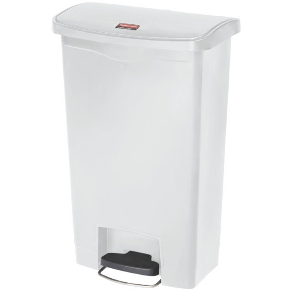 Slim Jim Step On. Poubelle à pédale de 50L, blanc - rubbermaid