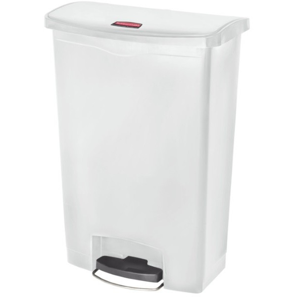Slim Jim Step On. Poubelle à pédale de 90L, blanc - rubbermaid