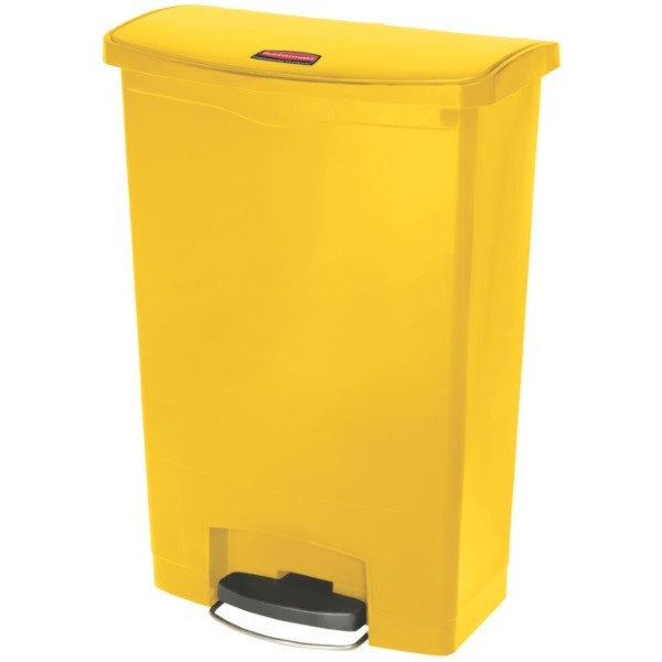 Slim Jim Step On. Poubelle à pédale de 90L, jaune - rubbermaid