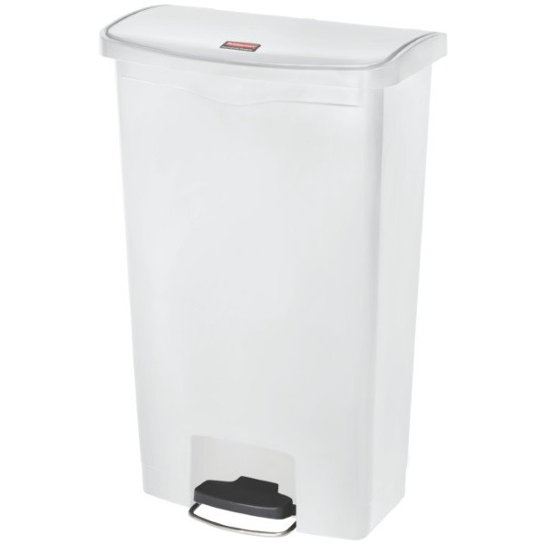 Slim Jim Step On. Poubelle à pédale de 68L, blanc - rubbermaid