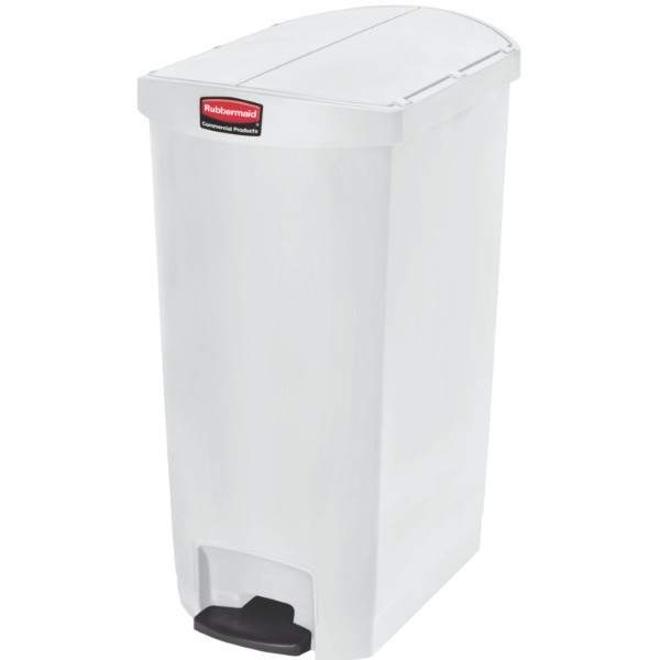 Slim Jim Step On. Poubelle étroite de 68L, blanc - Rubbermaid