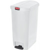Slim Jim Step On. Poubelle étroite de 68L, blanc - Rubbermaid