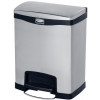 Slim Jim Step On. Poubelle inox recycling 30L, (2 x15L) - rubber