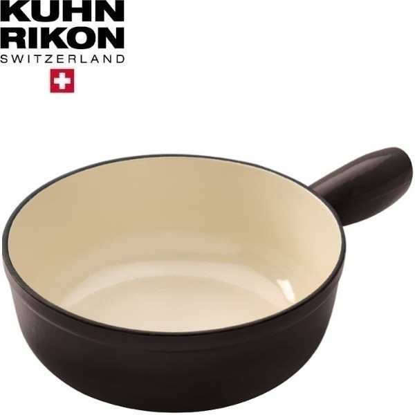Caquelon induction fonte 20 à 24 cm noir - Kuhn Rikon