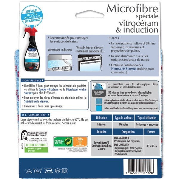 Microfibre spéciale Vitrocéram & induction - Starwax