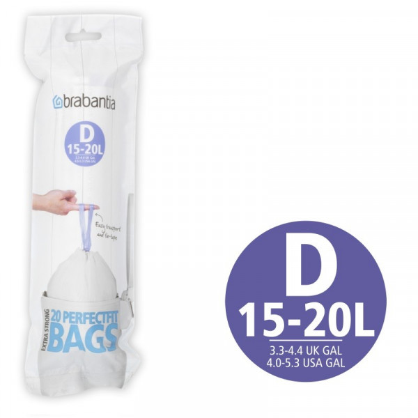 Rouleau de 20 sacs poubelle 15-20L (D) - Brabantia