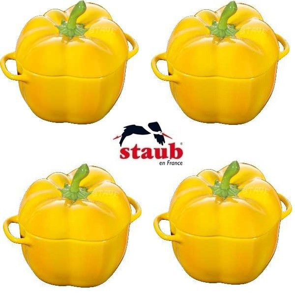 Cocotte Poivron jaune céramique 12 cm - Staub