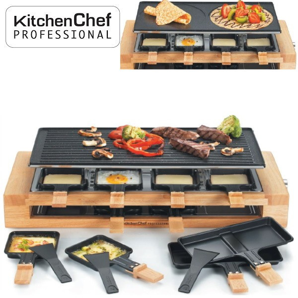 Wood. Appareil à raclette Grill & Crêpes, 8 personnes - Kitchen 