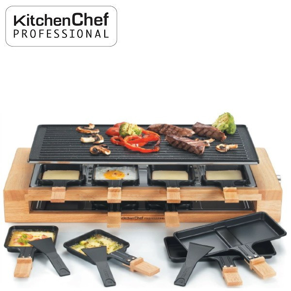 Wood. Appareil à raclette Grill & Crêpes, 8 personnes - Kitchen 