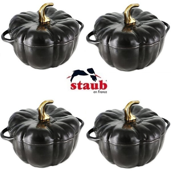 Mini cocotte citrouille céramique 14 cm noir - Staub
