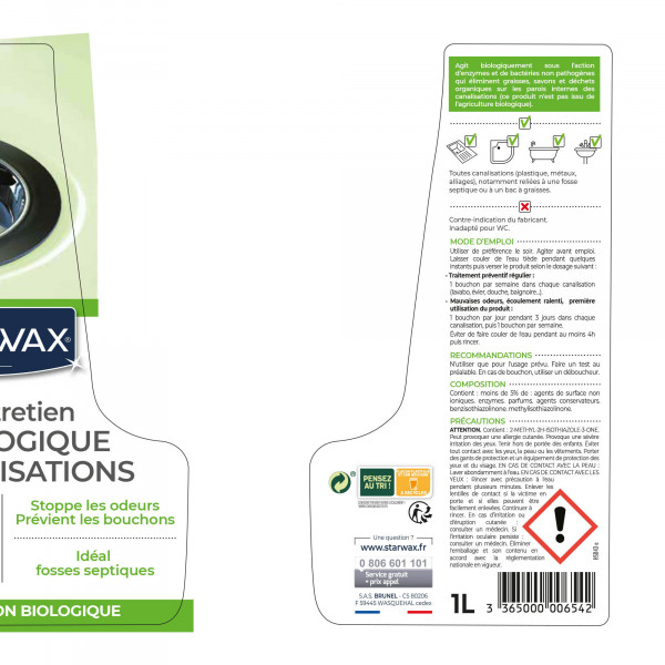 Entretien biologique canalisations - Starwax