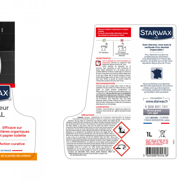 Déboucheur spécial WC - Starwax