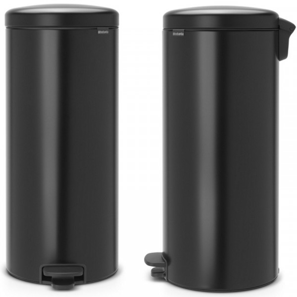 New Icon. Poubelle à pédale 30L Noir mat - Brabantia