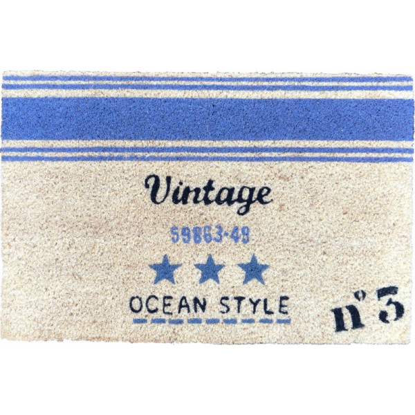 Tapis coco imprimé 40x60 cm Vintage - BTB Tapis Benoit