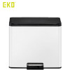 Poubelle à pédale tri sélectif Essential 20+9 L, EKO blanc  (Vue 4)