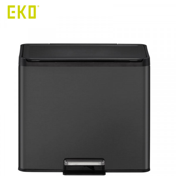 Poubelle à pédale tri sélectif Essential 20+9 L, EKO noir  (Vue 2)