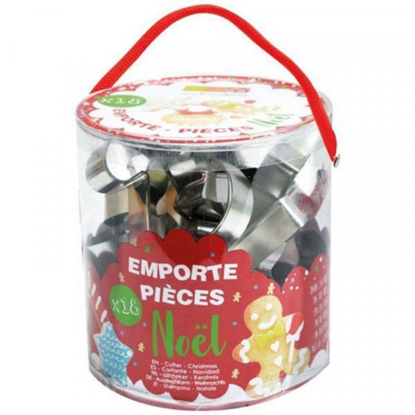 Seau de 18 emporte-pièces "Noël" - Scrapcooking