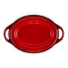 Doufeu. Cocotte ovale en fonte rouge cerise - Le Creuset (Vue 2)
