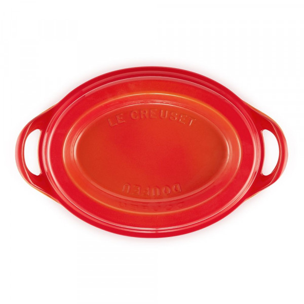 Doufeu. Cocotte ovale en fonte orange volcanique - Le Creuset (Vue 2)