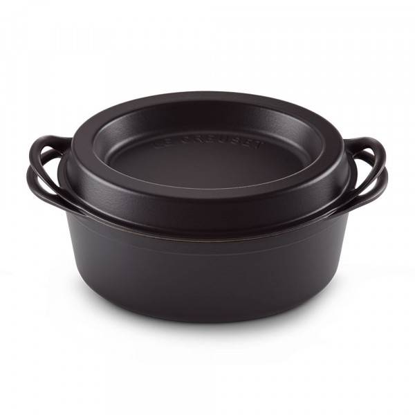 Doufeu. Cocotte ovale en fonte noir mat - Le Creuset (Vue 1)