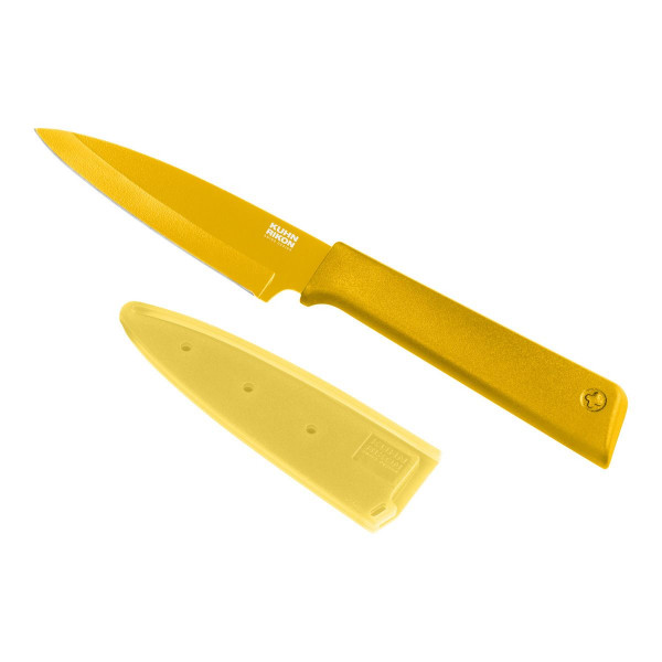 Colori+. Couteau d'office lisse jaune - Kuhn Rikon