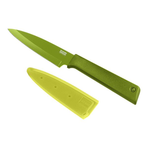 Colori+. Couteau d'office lisse vert - Kuhn Rikon