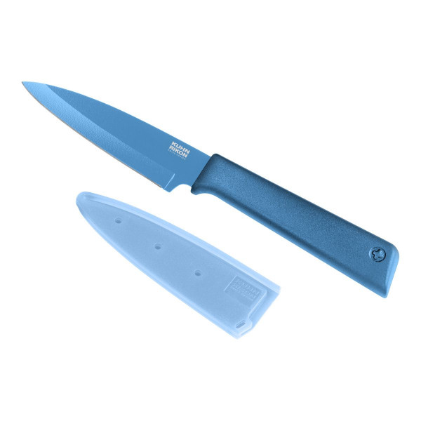 Colori+. Couteau d'office lisse bleu - Kuhn Rikon