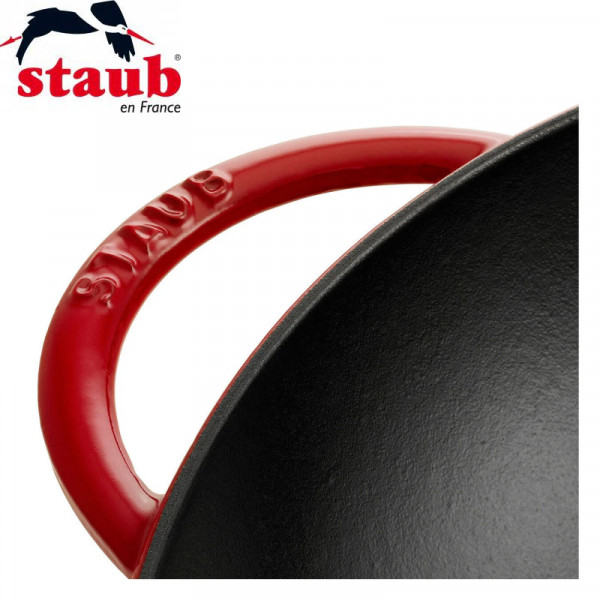 Zwilling Staub France - Wok en fonte rouge cerise | 40509-898-0 (Vue 4)