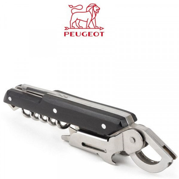 Coffret Peugeot Open'n Preserve - Tire-bouchon Sommelier Malbec + Pompe Conservation Vin (tranquille & Effervescent), Fabriqué En France