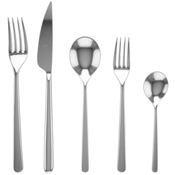 Linea. couverts aspect inox brillant, mat (ICE) ou Peltro (Vintage), 4 mm - Mepra