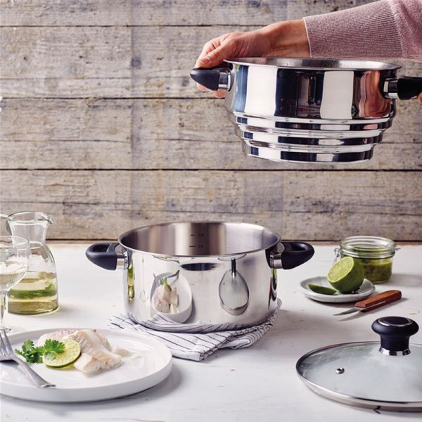 Bekaline Passoire Vapeur Inox 16-20 Cm - Chef Multi Usage Pour Cuisson Douce