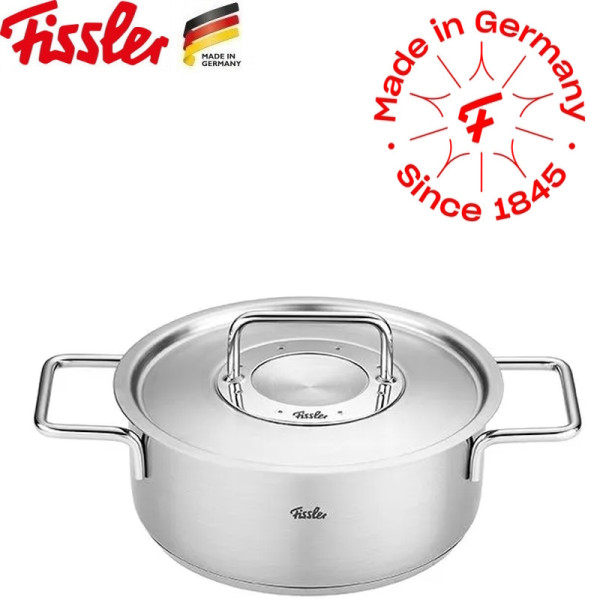 Pure Collection. Faitout inox avec couvercle inox de 16 à 24 cm - Fissler - Vue 1