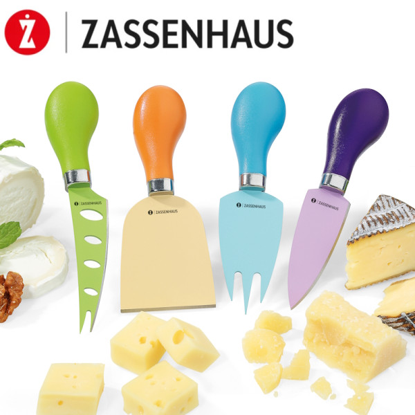 Easy Cut. Ensemble couteaux à fromage coloré, 4 pièces - Zassenhaus | Art. 071139