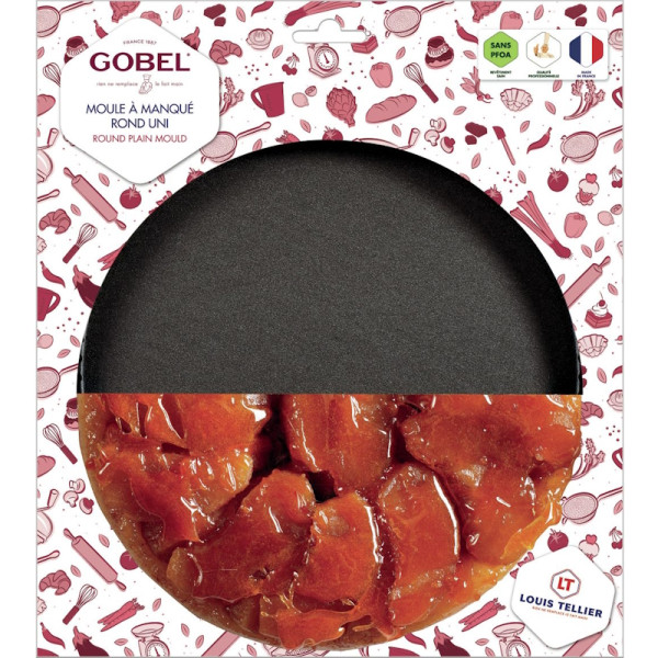 Gobel. Pack recette tarte tatin - antiadhérent - 275 x 300 x 55 mm - Tellier | Art. 223760-PK - Vue 1
