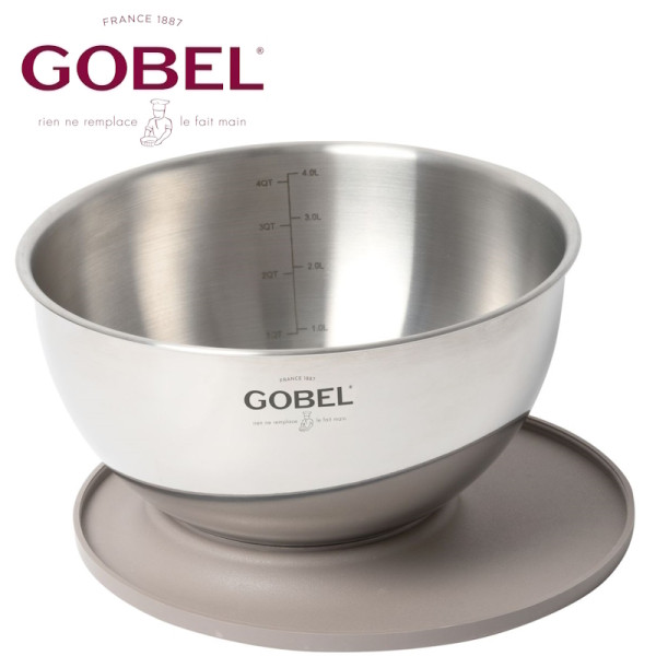 Gobel. Cul de poule inox avec couvercle-base Ø 24 cm - Tellier | Art. GL20P003 - Vue 3