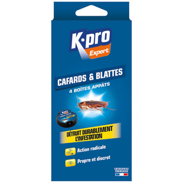 Cafards et blattes boite appât x4 - Kpro | Art. 3053