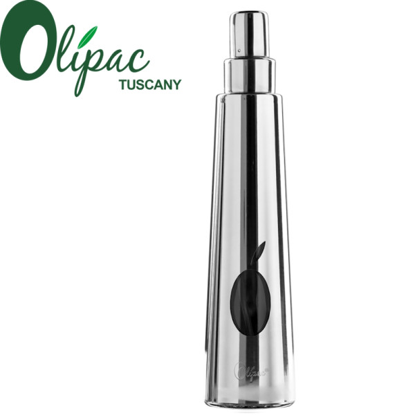 Olipac Merlina. Huilier avec vaporisateur - inox brillant - 200 mL - Ipac Italy | Art. 8007331013299