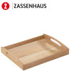 Plateau en bois Caoutchouc | BOIS NATUREL de 44 × 36 × 7 cm - Zassenhauss | Art. 4006528050530