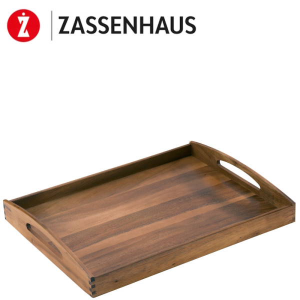 Plateau en bois Acasia | BOIS NATUREL de 53 × 41 × 7 cm - Zassenhauss | Art. 4006528055542