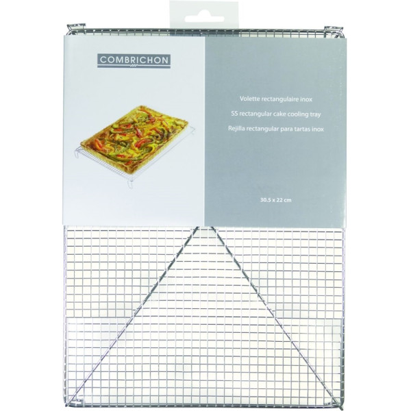 Volette tissée rectangulaire - inox - 30,5 x 22 cm - Combrichon |Art. 3100551540608 - Vue 3