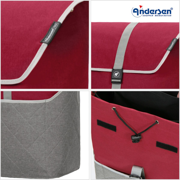 Lasse. Sac pour chariot 59L rouge - Andersen Shopper | Art. 2-143-70 - Vue 3